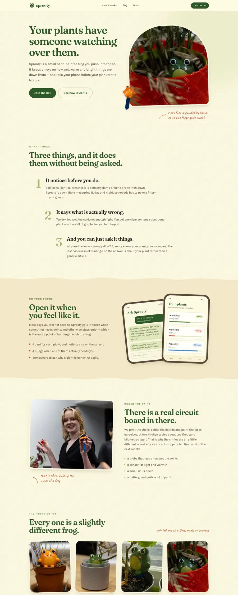 The website bown built for Sprooty